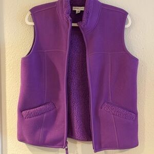 Coldwater Creek Purple Fleece Women’s Vest size Small